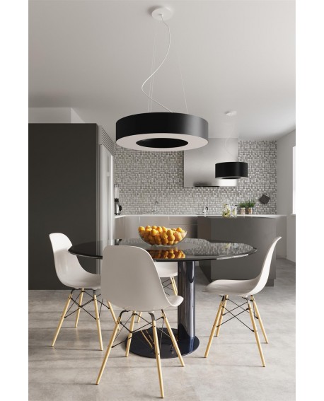 Żyrandol SATURNO 70 czarny Sollux SL.0752
