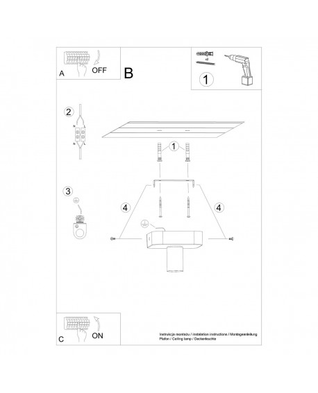 Plafon TAVO 1 Sollux SL.1156