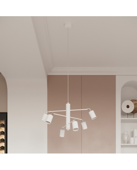 Żyrandol LEMMI 6 biały Sollux SL.1206