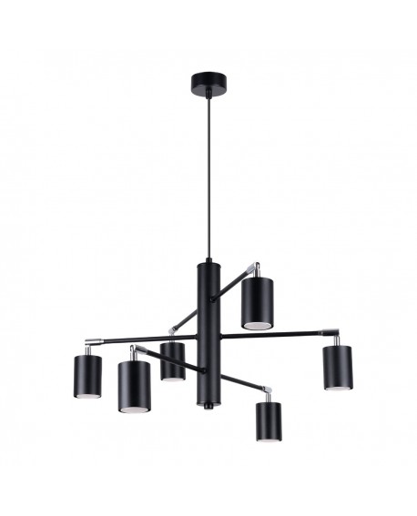 Żyrandol LEMMI 6 czarny Sollux SL.1207