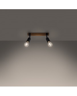 Plafon ZUCA 2 czarny Sollux SL.1296