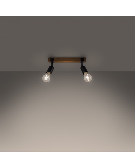 Plafon ZUCA 2 czarny Sollux SL.1296