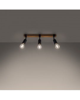 Plafon ZUCA 3 czarny Sollux SL.1297