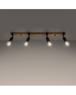 Plafon ZUCA 4 czarny Sollux SL.1298