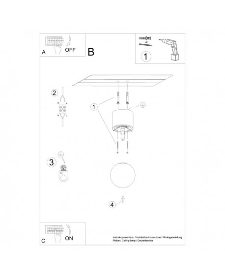 Plafon BOOMO 8 Sollux SL.1190