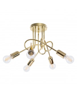 Żyrandol LOOP 5 złoty połysk Sollux SL.1438