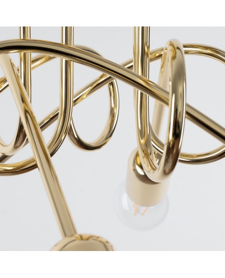 Żyrandol LOOP 5 złoty połysk Sollux SL.1438