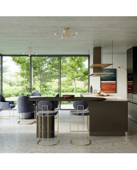 Żyrandol LOOP 5 złoty połysk Sollux SL.1438