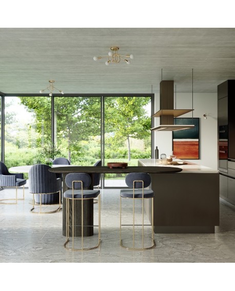 Żyrandol LOOP 5 złoty połysk Sollux SL.1438