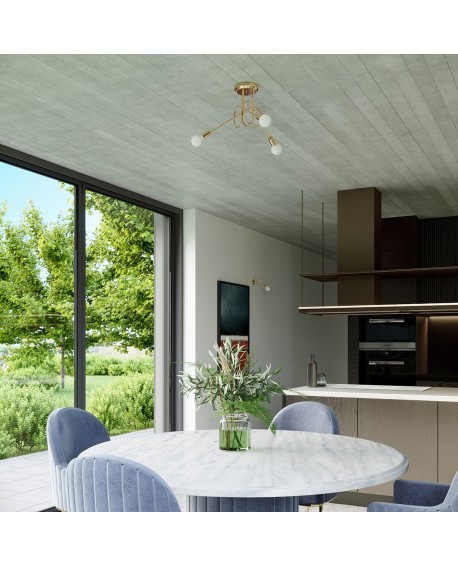 Żyrandol LOOP 5 złoty połysk Sollux SL.1438