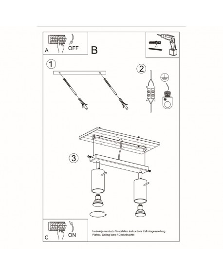 Plafon RING 2 biały Sollux SL.0088