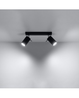 Plafon RING 2 czarny Sollux SL.0092