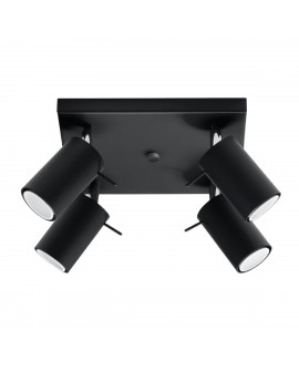 Plafon RING 4 czarny Sollux SL.0094