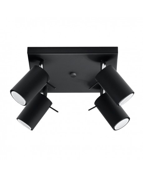 Plafon RING 4 czarny Sollux SL.0094