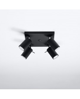 Plafon RING 4 czarny Sollux SL.0094