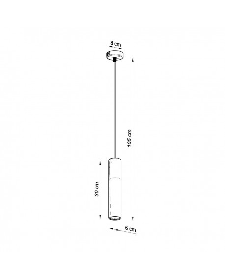 Lampa wisząca BORGIO 1 biały Sollux SL.0647