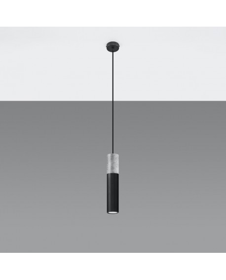 Lampa wisząca BORGIO 1 czarny Sollux SL.0650
