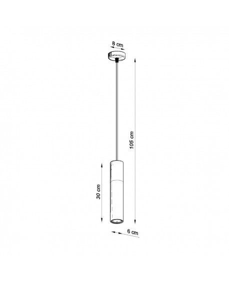 Lampa wisząca BORGIO 1 czarny Sollux SL.0650