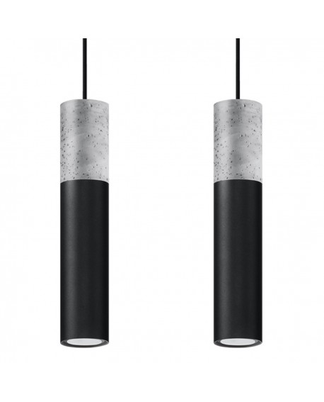 Lampa wisząca BORGIO 2 czarny Sollux SL.0651