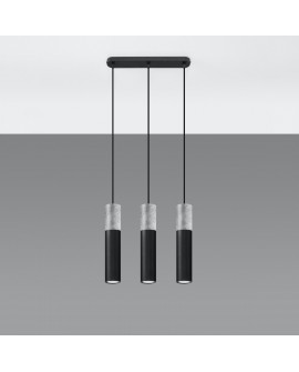 Lampa wisząca BORGIO 3L czarny Sollux SL.0652
