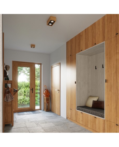 Plafon QUATRO 1 naturalne drewno Sollux SL.0915