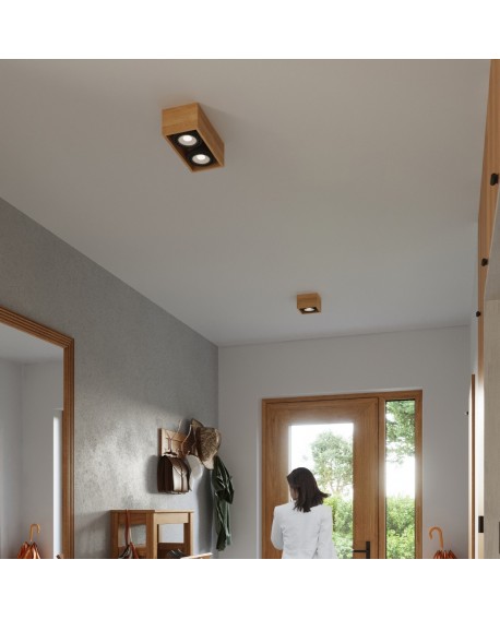 Plafon QUATRO 1 naturalne drewno Sollux SL.0915