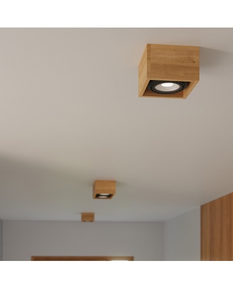 Plafon QUATRO 1 naturalne drewno Sollux SL.0915