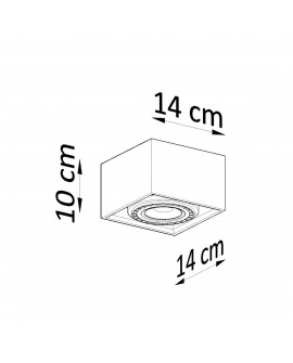 Plafon QUATRO 1 naturalne drewno Sollux SL.0915