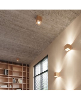 Plafon QUAD naturalne drewno Sollux SL.0493