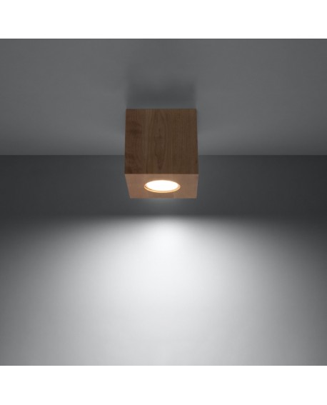 Plafon QUAD naturalne drewno Sollux SL.0493