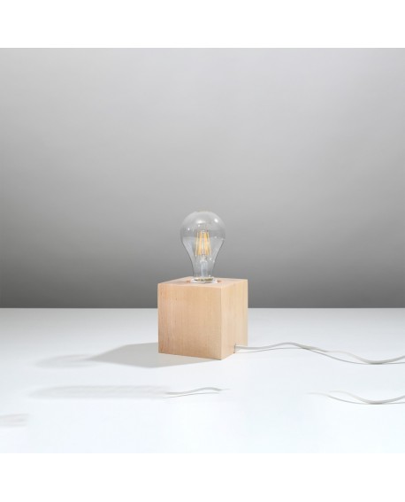 Lampa biurkowa ARIZ naturalne drewno Sollux SL.0677