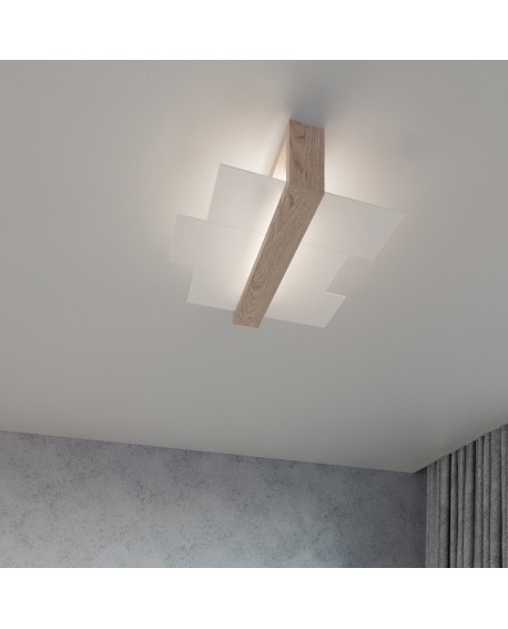 Plafon FENIKS 2 naturalne drewno Sollux SL.0076