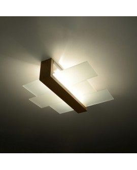 Plafon FENIKS 2 naturalne drewno Sollux SL.0076