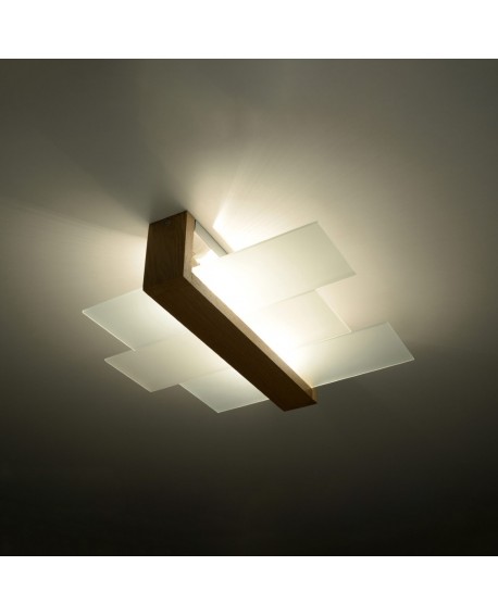 Plafon FENIKS 2 naturalne drewno Sollux SL.0076