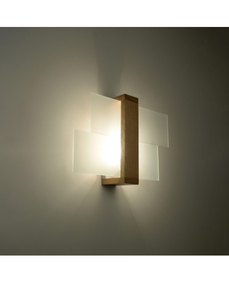 Kinkiet FENIKS 1 naturalne drewno Sollux SL.0077