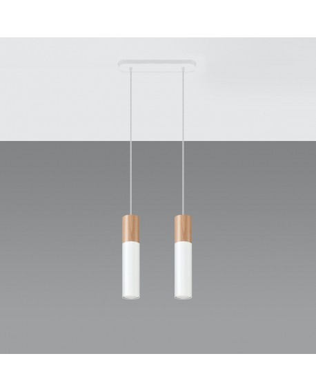Lampa wisząca PABLO 2 biała Sollux SL.0629