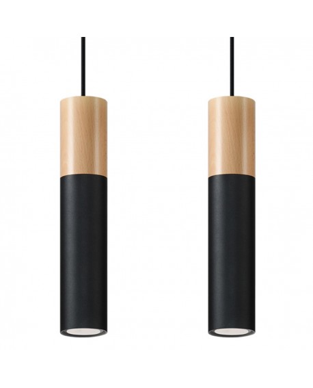 Lampa wisząca PABLO 2 czarna Sollux SL.0633
