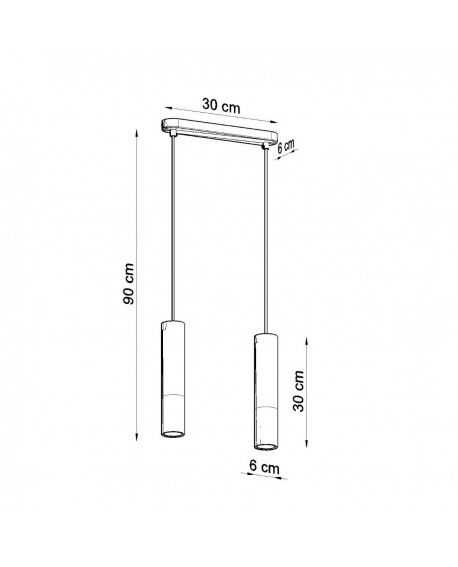 Lampa wisząca PABLO 2 czarna Sollux SL.0633