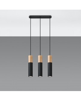 Lampa wisząca PABLO 3L czarna Sollux SL.0634