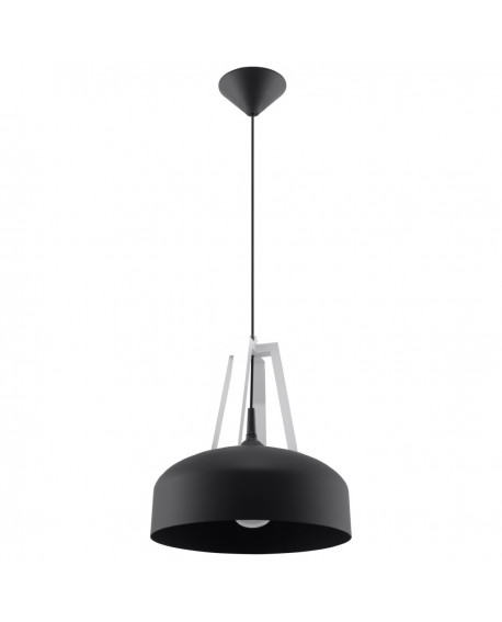Lampa wisząca CASCO czarna/biała Sollux SL.0389