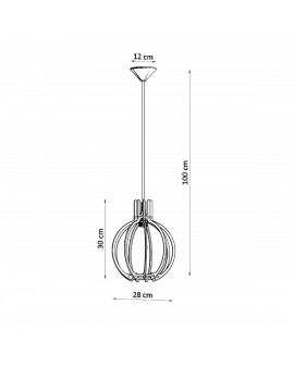 Lampa wisząca ARANCIA naturalne drewno Sollux SL.0391