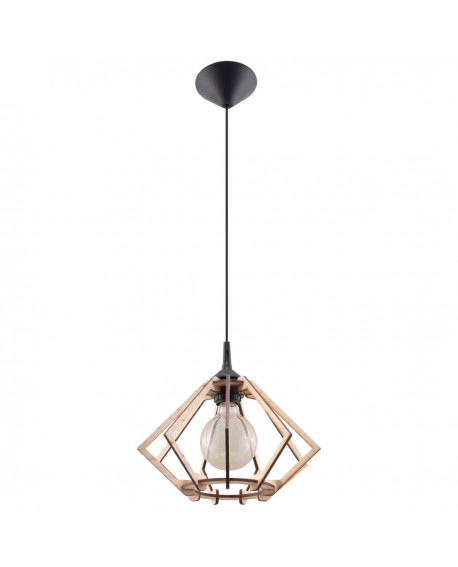 Lampa wisząca POMPELMO naturalne drewno Sollux SL.0393