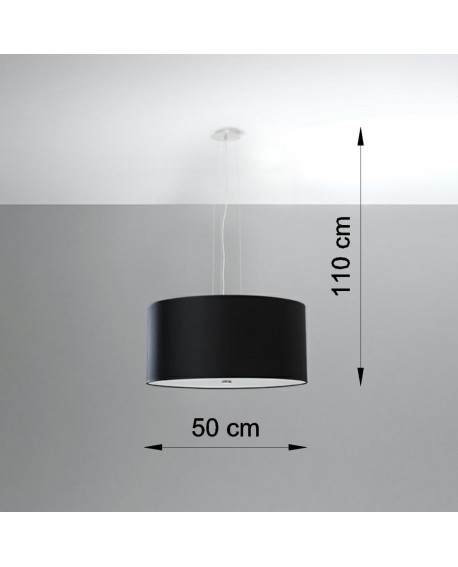 Żyrandol OTTO 50 czarny Sollux SL.0744