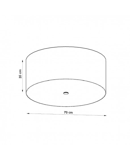 Plafon OTTO 70 czarny Sollux SL.0794