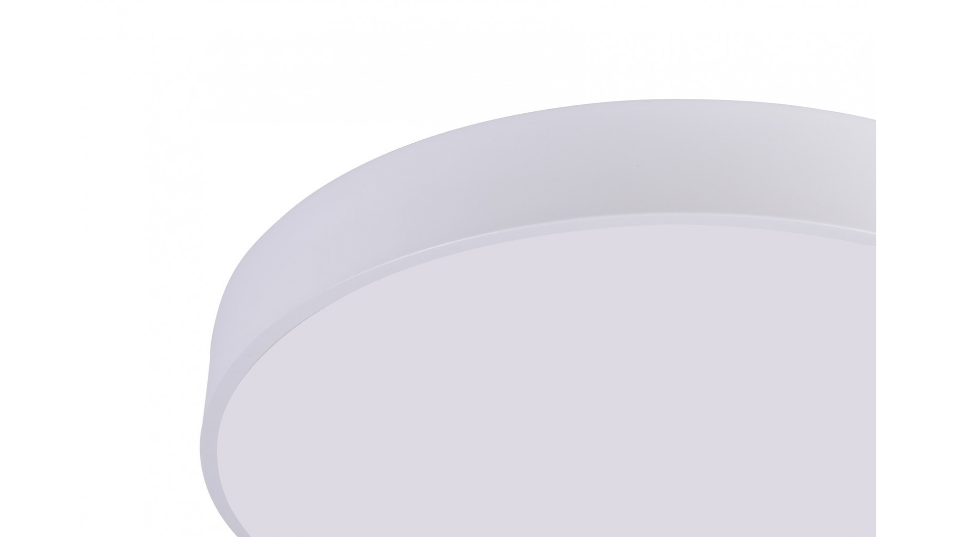nowoczesny plafon sufitowy biały do sypialni z płaską formą oświetlenia Orbo D60 marki Lumina Deco