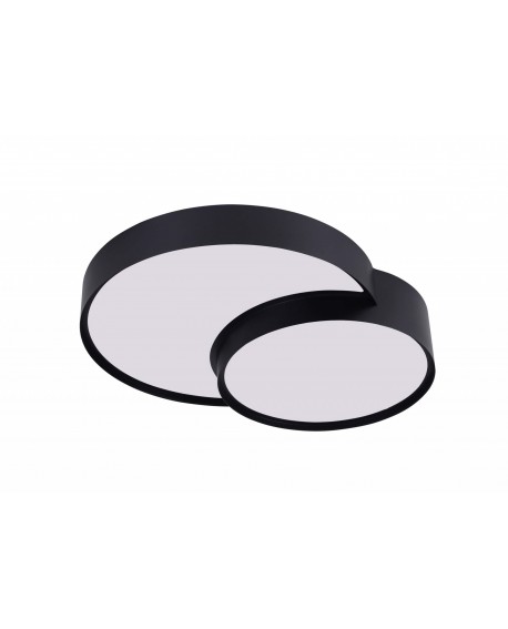 NOWOCZESNA LAMPA SUFITOWA PLAFON CZARNY ORBO DUO D48 LUMINA DECO