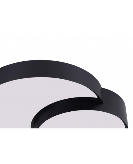 NOWOCZESNA LAMPA SUFITOWA PLAFON CZARNY ORBO DUO D48 LUMINA DECO
