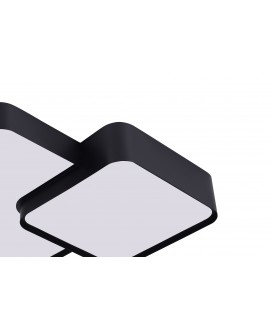 NOWOCZESNA LAMPA SUFITOWA PLAFON CZARNY CUBO DUO D40 LUMINA DECO