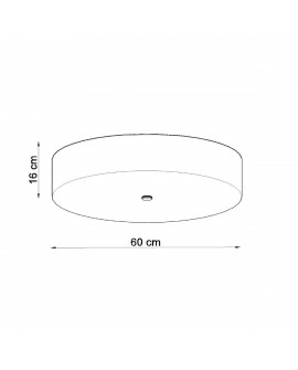 Plafon SKALA 60 czarny Sollux SL.0810