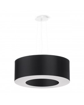 Żyrandol SATURNO 50 czarny Sollux SL.0748